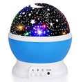 Proyector de lámpara de noche, proyector de luz nocturna de cielo estrellado, decoración de lámpara de bebé, proyector giratorio de Luna y galaxia para guardería, luz de mesa