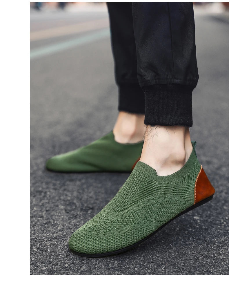 Mocasines YRZL, mocasines suaves para conducir, zapatos planos de alta calidad para caminar para hombre, mocasines informales de malla transpirable, zapatos sin cordones para hombre