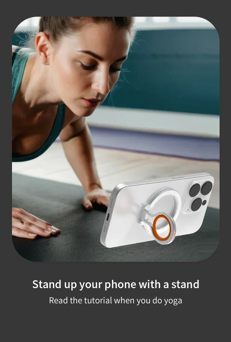 Soporte magnético para anillo de dedo para Magsafe 360 °   Soporte Giratorio para Teléfono, Compatible con iPhone 17, 16, 15, 14, 13, 12 Pro Max, Soporte de Escritorio