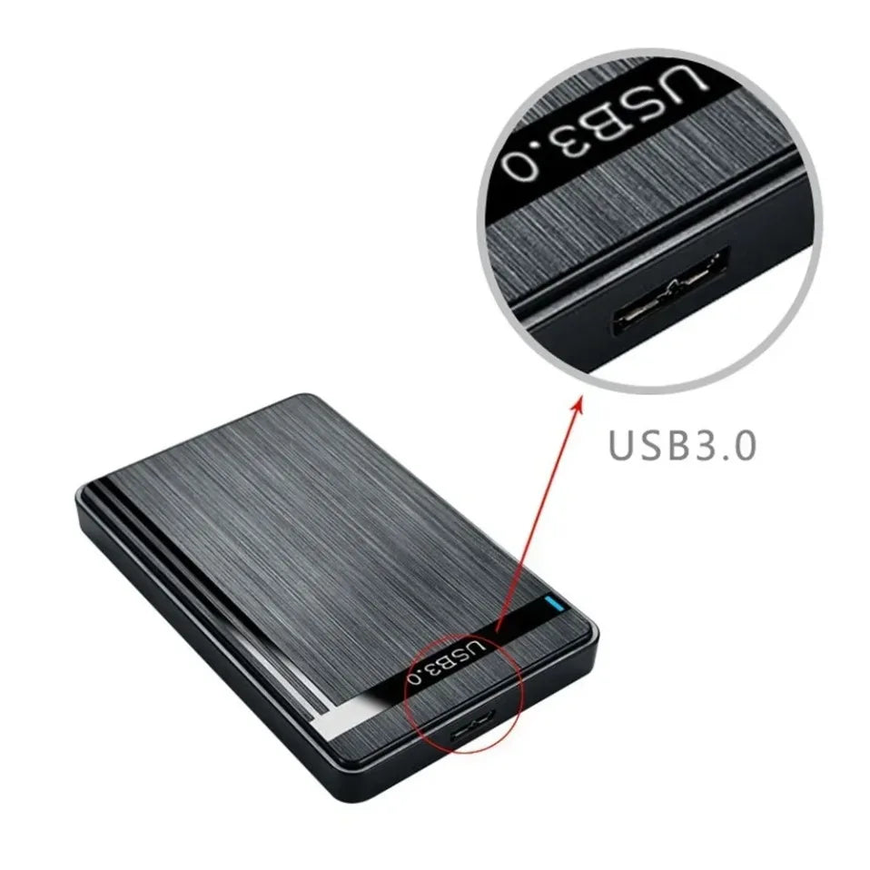 Caja de disco duro SATA USB 2,0 de 2,5 pulgadas, carcasa portátil para disco duro externo, para SSD, para disco duro, para ordenador portátil, PC, escritorio, uso en el hogar y la Oficina