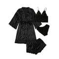 Conjunto de Pijama Sedoso con Encaje para Mujer - Camisón Sexy