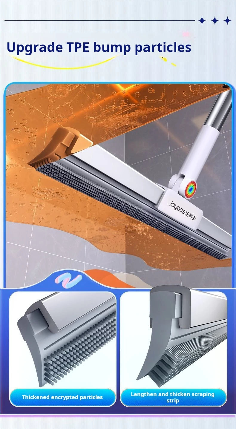 Fregona de silicona Joybos con raspador de piso 360° para hogar y baño