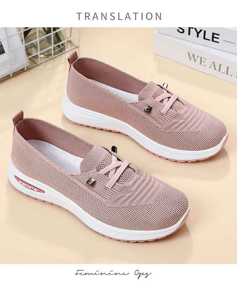 Zapatillas de Mujer Casual — Malla Transpirable, Suela Gruesa