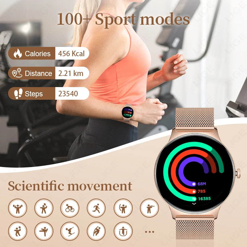 Reloj Inteligente LIGE AMOLED con Monitor Menstrual