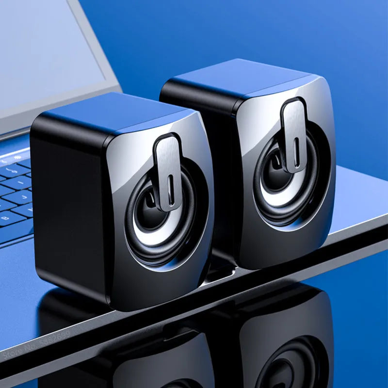Altavoz estéreo USB inalámbrico con Bluetooth para ordenador de escritorio, portátil, PC, caja de sonido de música Musical para el hogar, Bluetooth, Altavoces