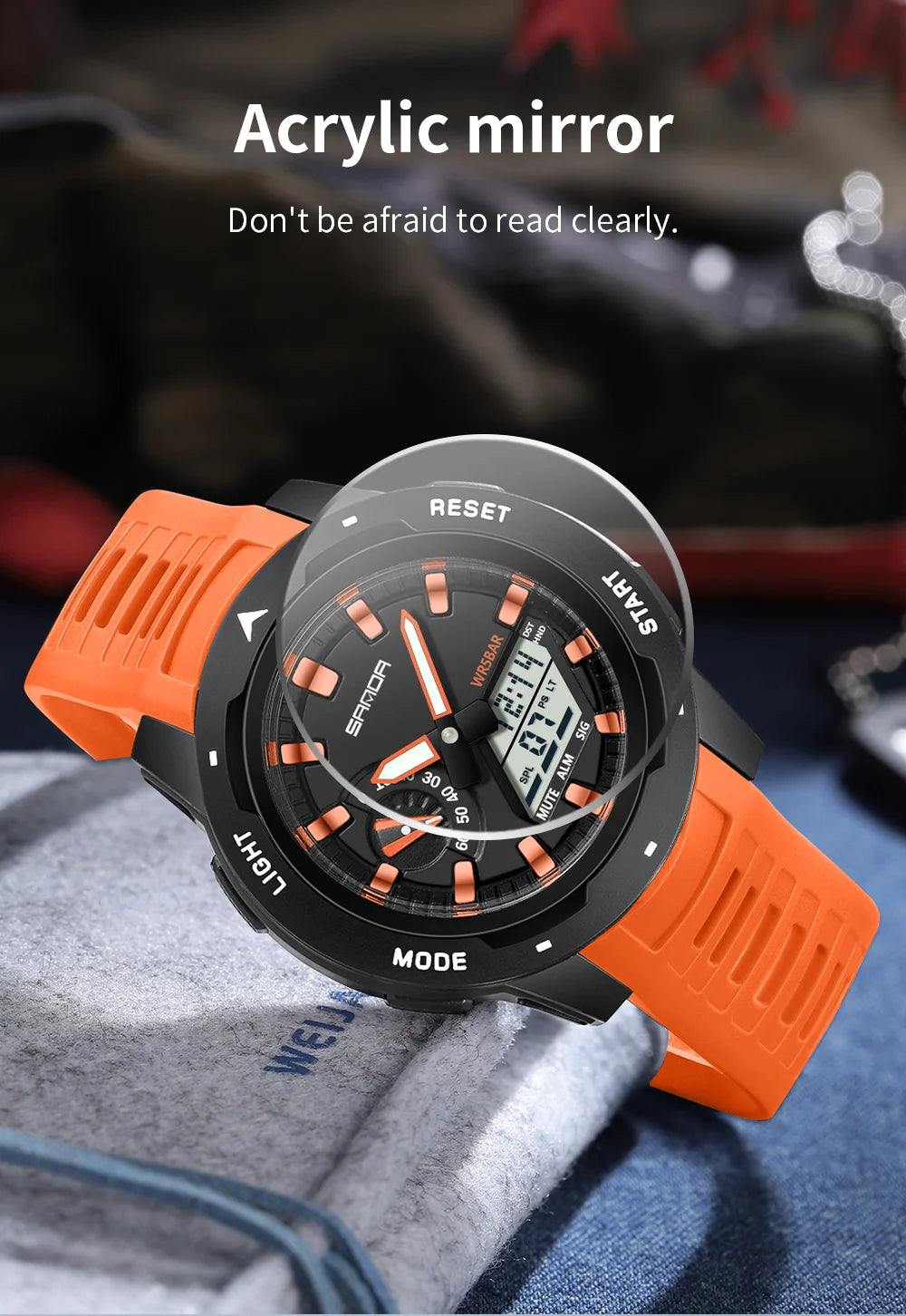 Reloj Deportivo SANDA LED Doble Pantalla para Hombre