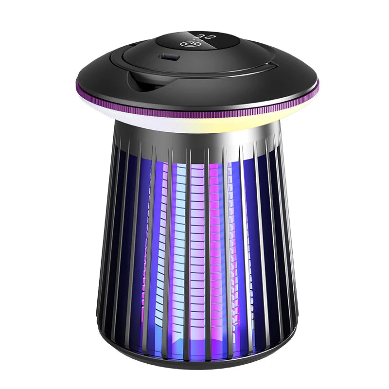 Lámpara antimosquitos con luz nocturna, matamoscas eléctrico recargable por USB para exteriores, patio trasero, terraza, Camping