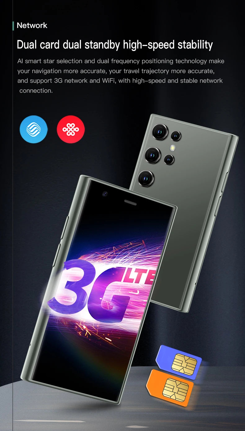 Teléfonos Inteligentes SOYES S23 Pro y Mini 24, Android 8.1, Doble SIM, Pantalla HD de 3.0'', Batería de 1000 mAh, WIFI, Bluetooth, 3G, Teléfono Móvil Pequeño