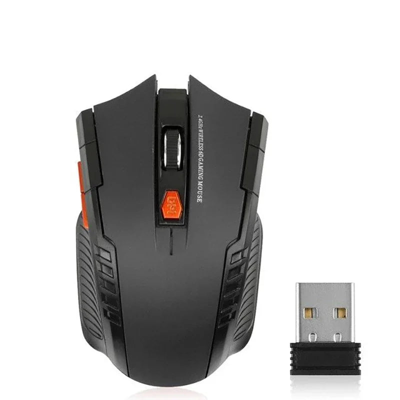 Ratón Inalámbrico 113, Ratón Óptico Inalámbrico de 2.4GHz con Receptor USB, Ratón Inalámbrico Portátil de 6 Botones para Computadoras Portátiles