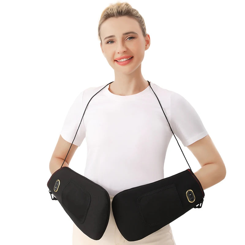 Guantes Eléctricos con Calor y Vibración, Masajeador con 3 Temperaturas Ajustables, Compresa Caliente para Aliviar el Malestar de Manos y Dedos