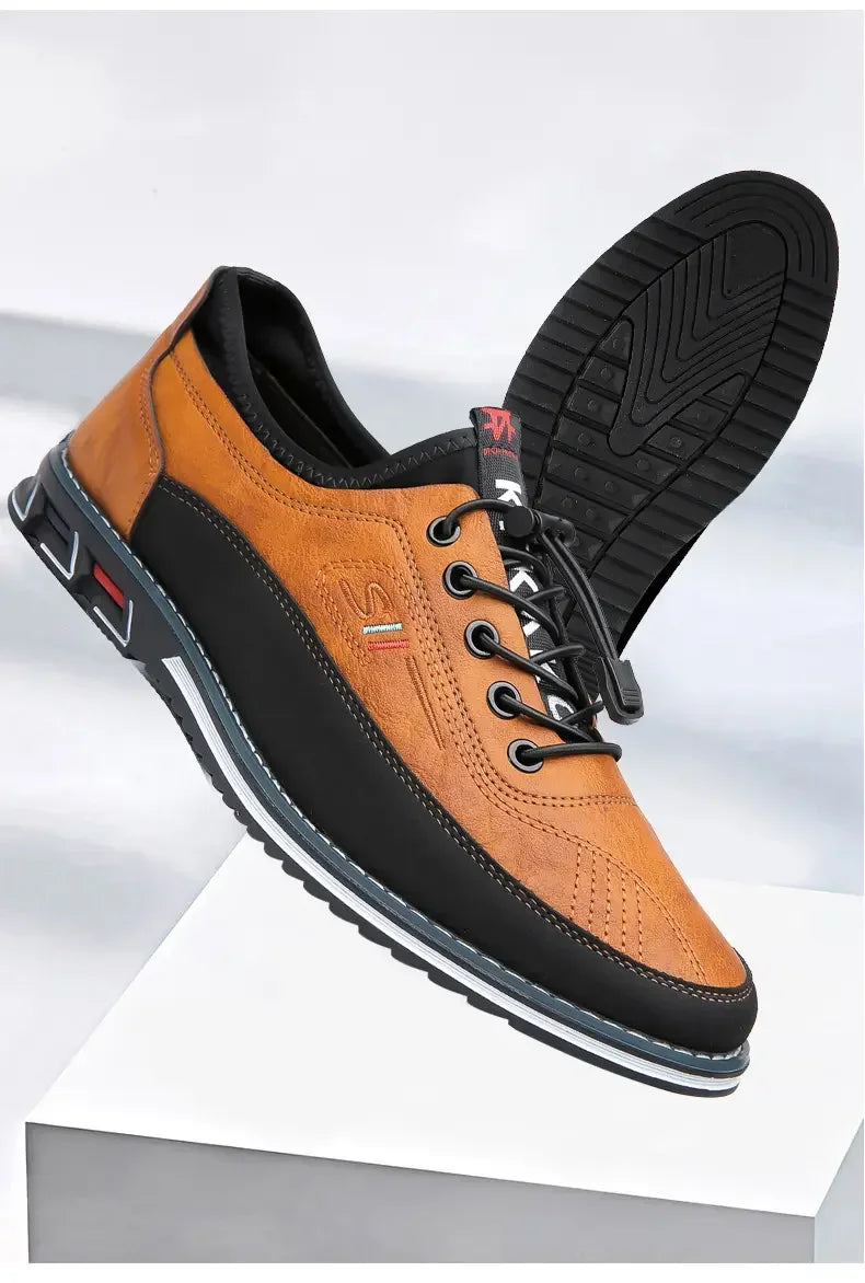 Zapatos casuales de hombre sin cordones, mocasines de poliuretano transpirables