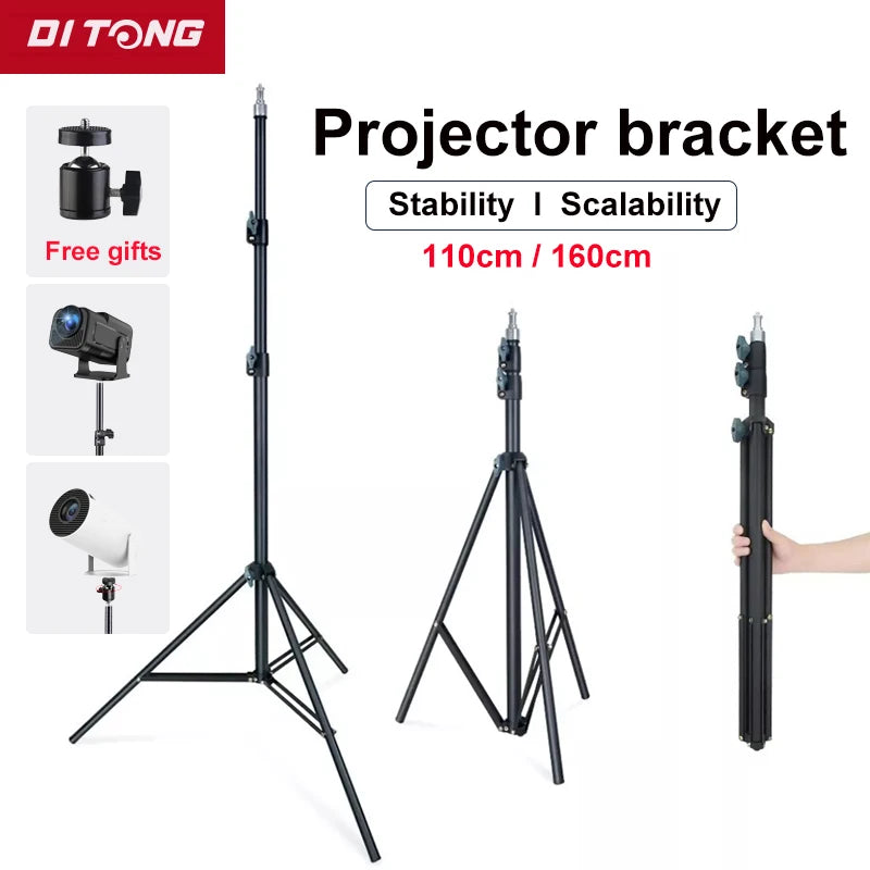 Soporte trípode portátil DITONG para proyector, altura ajustable 110-160 cm