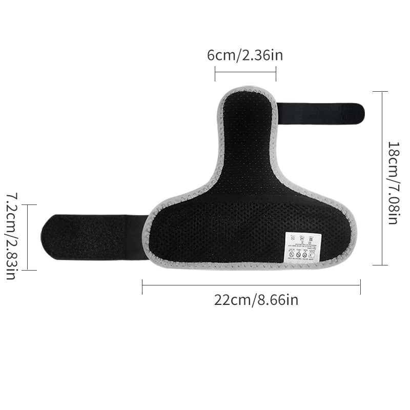 Masajeador vibratorio con soporte para pulgar, calefacción eléctrica con luz roja, alivia el dolor de muñeca y la fatiga, alivia la tenosinovitis