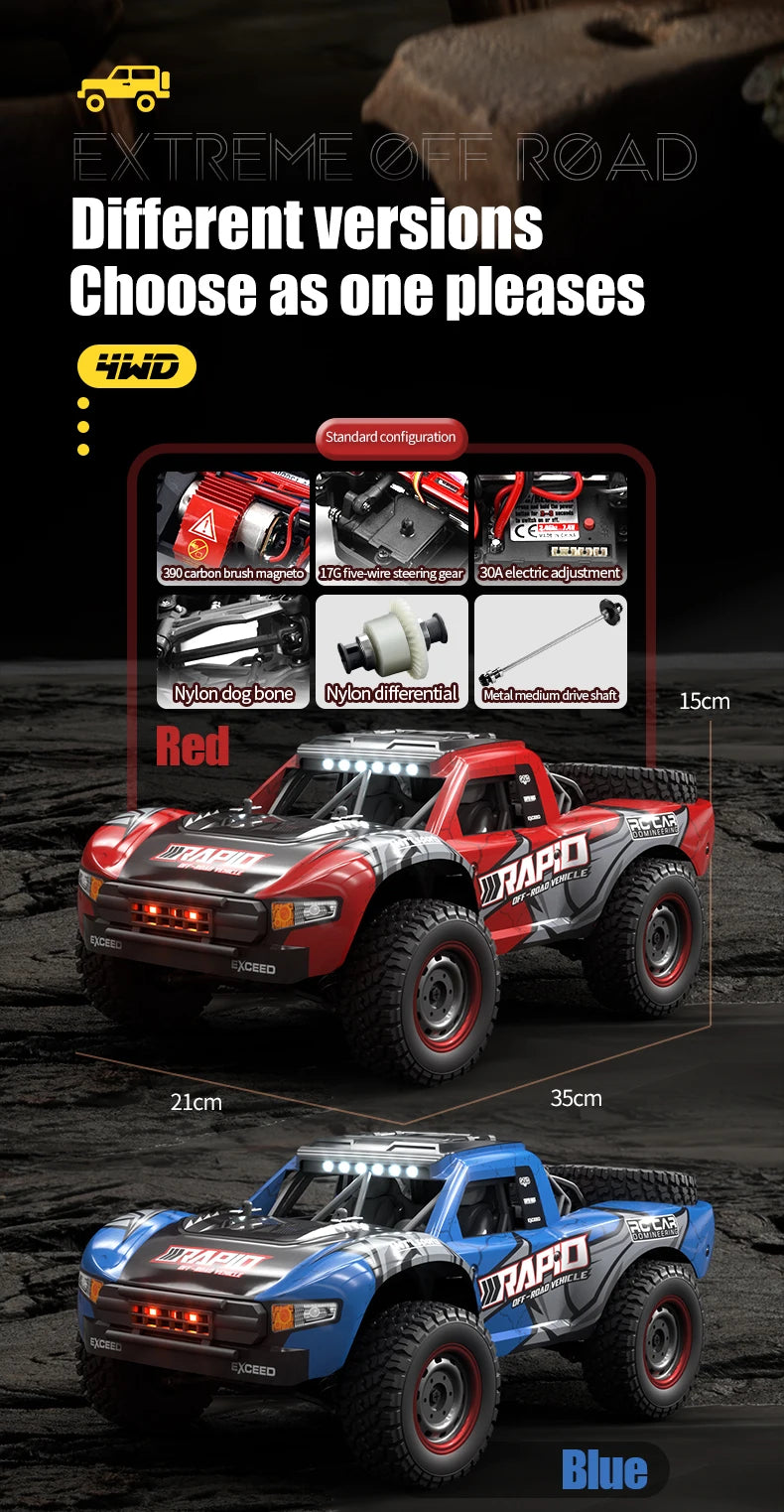 Coche RC Desierto Q130 1/14 4WD Alta Velocidad