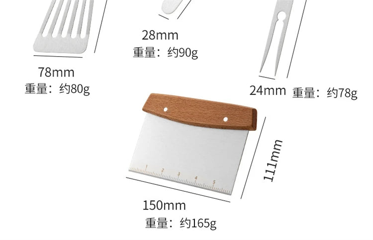 Espátula para plancha al aire libre, espátula para parrilla de acero inoxidable, raspador, espátula plana, aleta para panqueques, volteador de hamburguesas para asar JT596