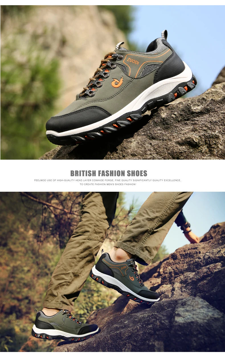 Zapatos informales de cuero para hombre, zapatillas deportivas para correr, Tenis ligeros para caminar, Otoño e Invierno