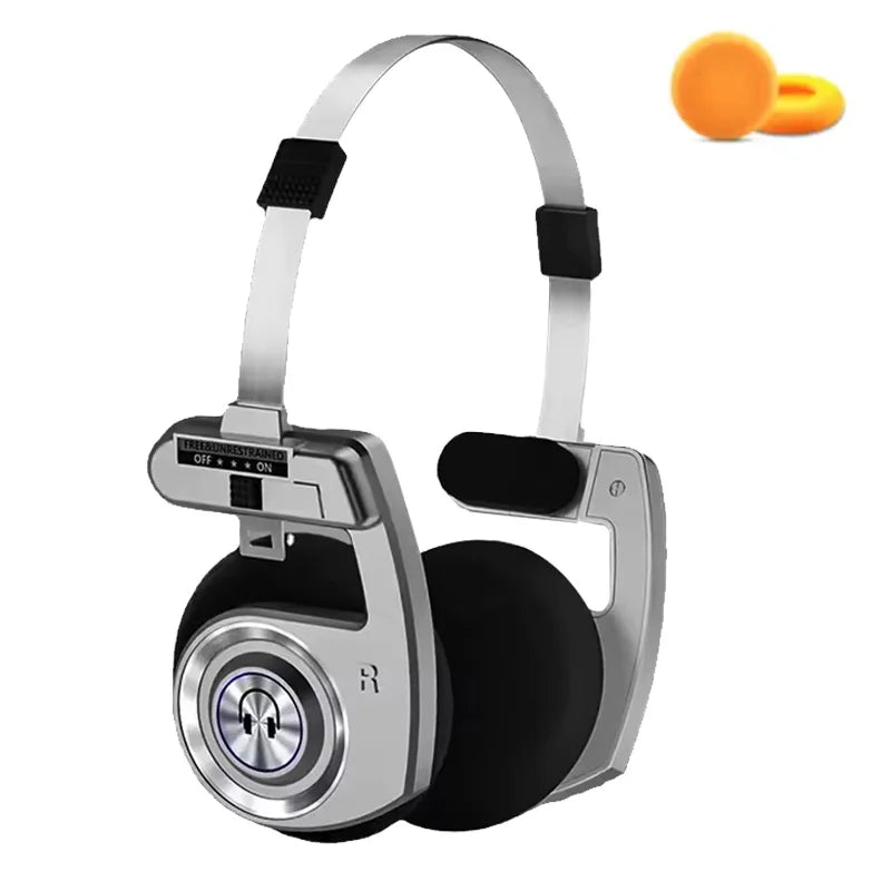 Auriculares Bluetooth Retro Plegables con Cancelación de Ruido ANC