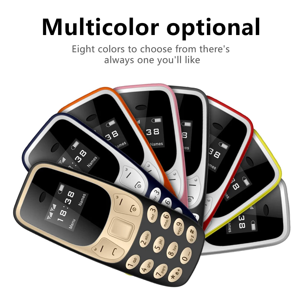 Mini teléfono móvil BM10, 2 tarjetas SIM, auricular Bluetooth, cambiador de voz, grabación de voz de baja radiación, teléfono móvil pequeño multilingüe