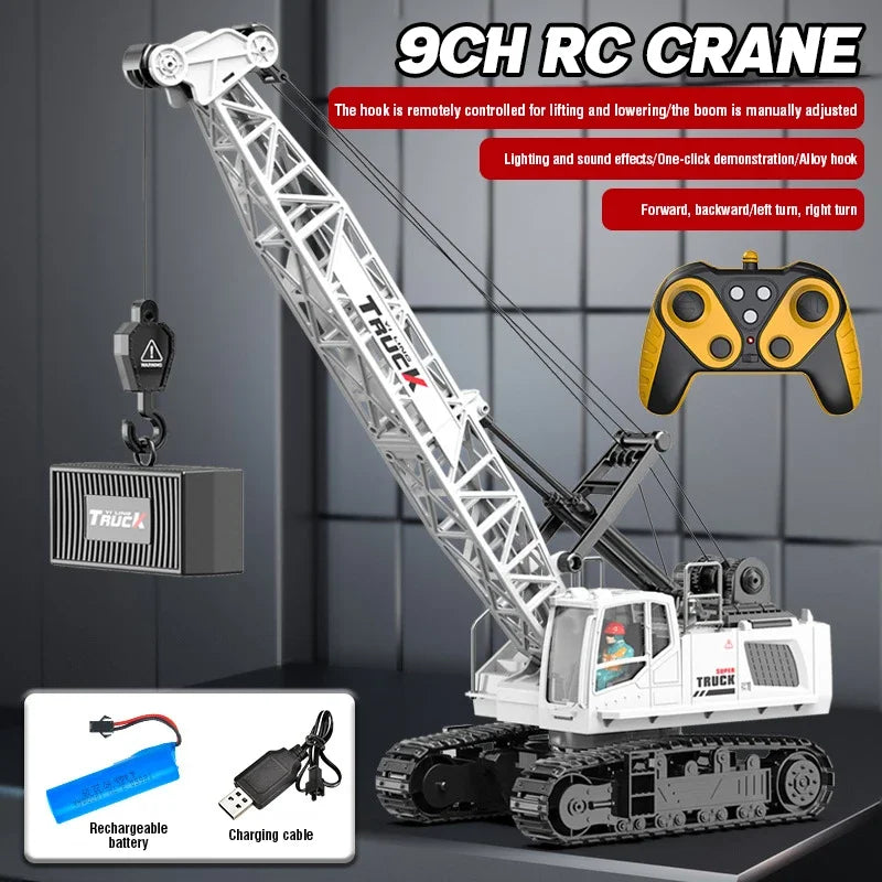 Grúa RC con Control Remoto 2.4G para Niños con Pulverizador
