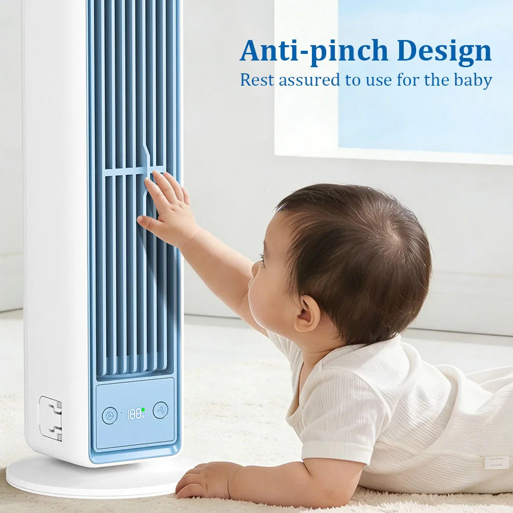 Ventilador de Torre Portátil con Batería 3600mAh y 100 Velocidades