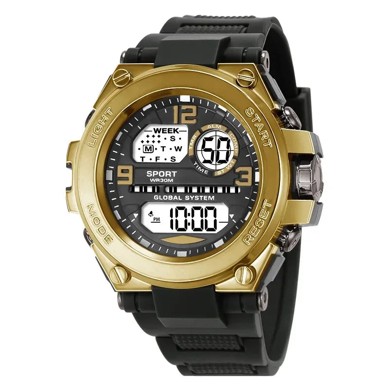Reloj deportivo resistente al agua para hombres y estudiantes, reloj despertador luminoso multifunción, reloj Digital LED para hombre, reloj de pulsera electrónico deportivo