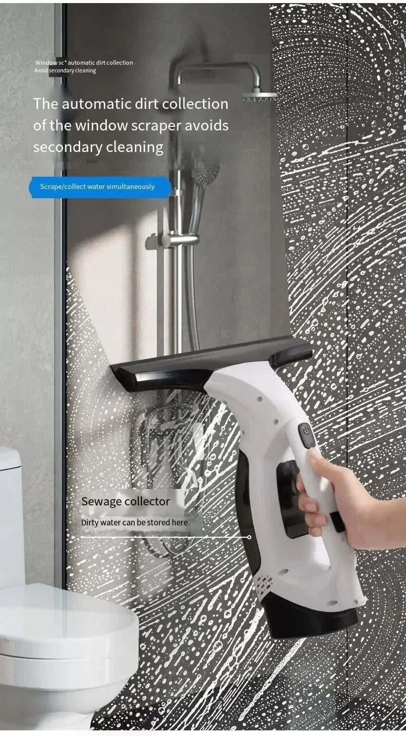 Limpiador de Ventanas Eléctrico Multifuncional Inalámbrico, Recargable, Automático y Portátil