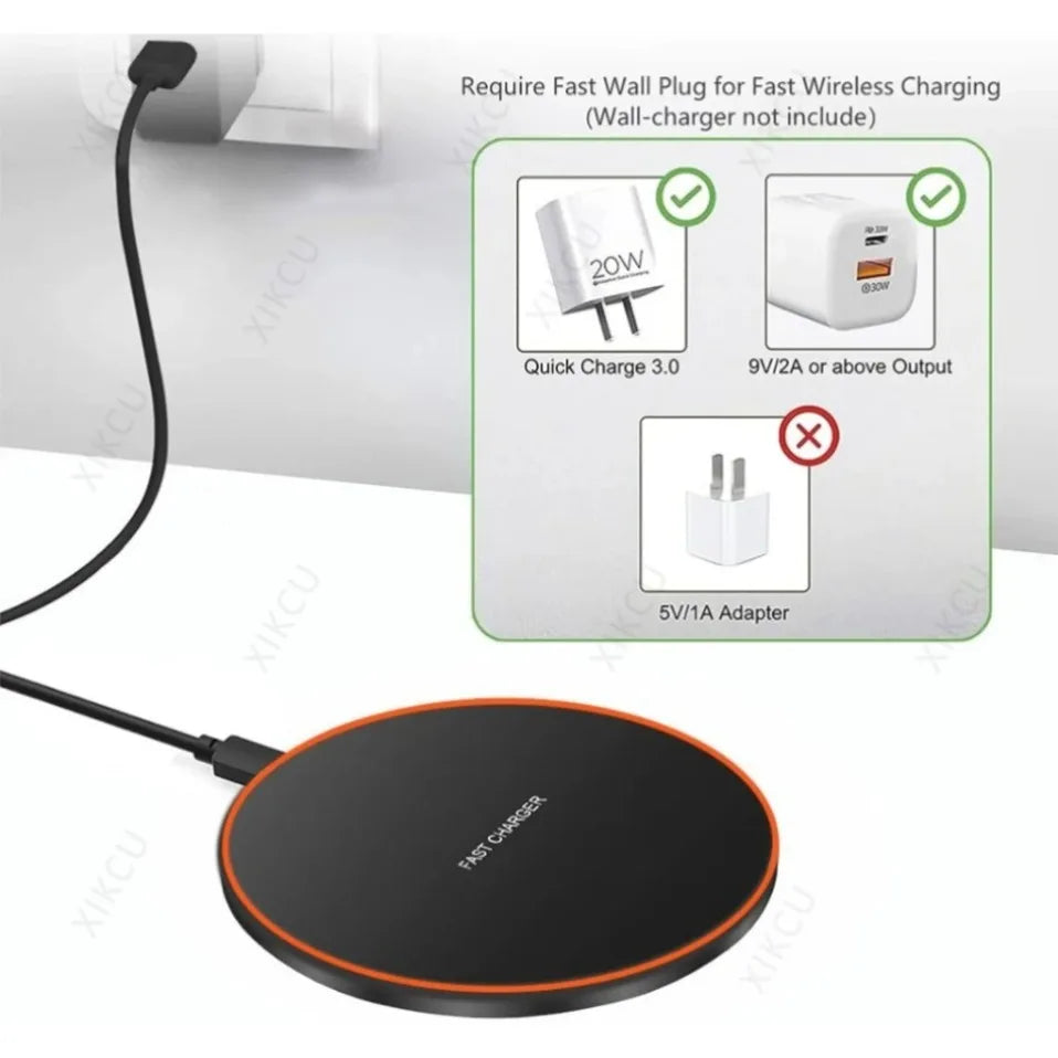 Base de Carga Inalámbrica Rápida para iPhone 17 Pro Max/17 Pro 16 15 14 13 12, AirPods Pro 4/3, Estación de Carga Rápida para Samsung S25