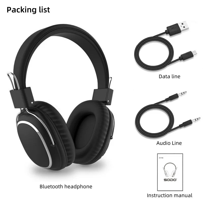 SODO SD-1004 Auriculares Bluetooth 5.3 HiFi Plegables