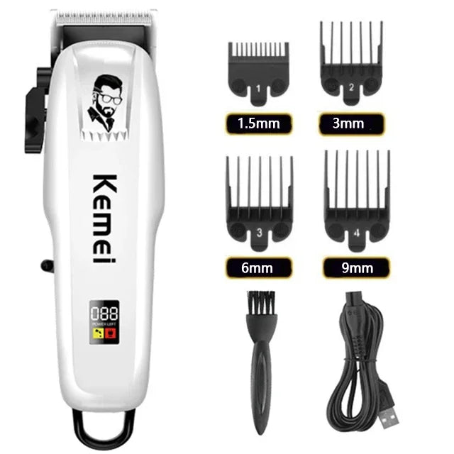 Cortadora de Pelo Inalámbrica KM-PG809A, Recortadora Profesional de Cabello