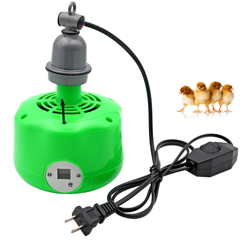 Lámpara Calefactora 220V con Control de Temperatura para Mascotas