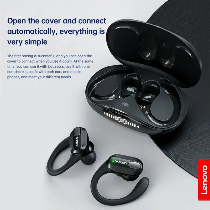 Auriculares Bluetooth 5.3 Lenovo XT80 con Gancho Deportivo