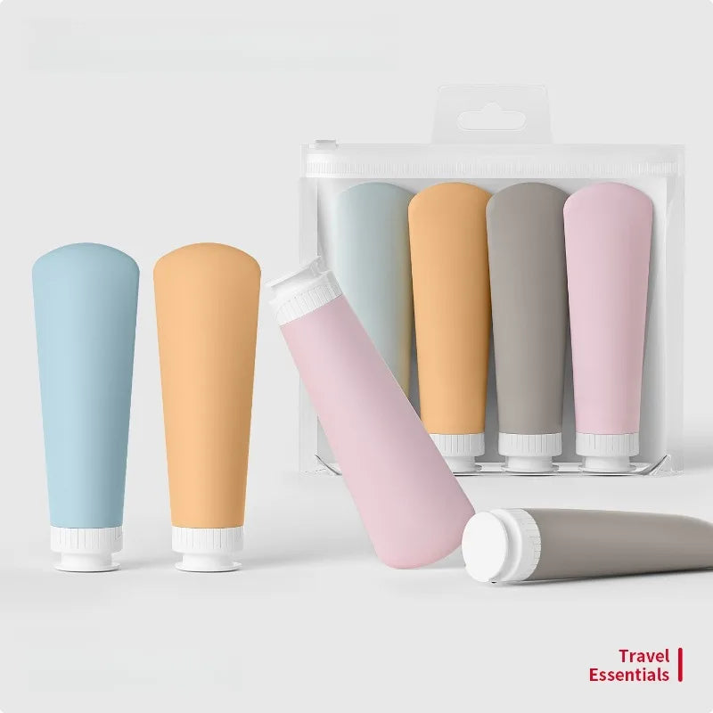 Set de 4 Botellas de Viaje para Cosméticos