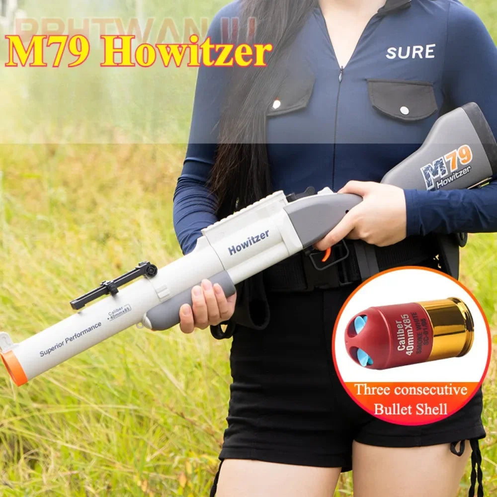 Pistola de juguete de bala suave M79, lanzador de Rifle, juego de disparos para regalos de Navidad y cumpleaños