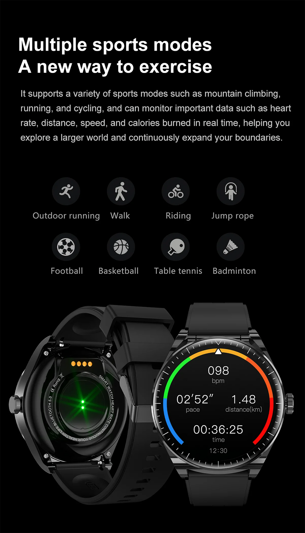 Reloj inteligente TWS con auriculares para hombre y mujer, función NFC, rastreador deportivo, Monitor de ritmo cardíaco, reducción de ruido, reloj inteligente