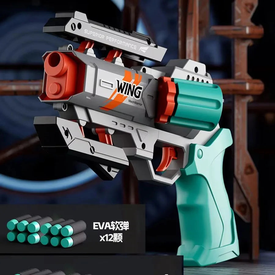 Revólver de Juguete con Balas de Espuma EVA - Pistola para Niños