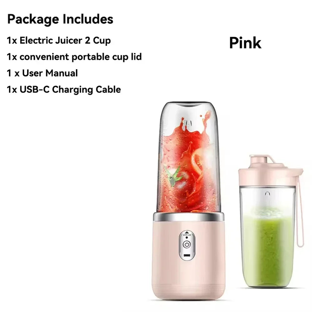 Licuadora Portátil Eléctrica 6 Cuchillas | 400ml - Jugos y Smoothies