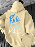 Buzo con Capucha Hombre Estampado Ride or Die Hip-Hop
