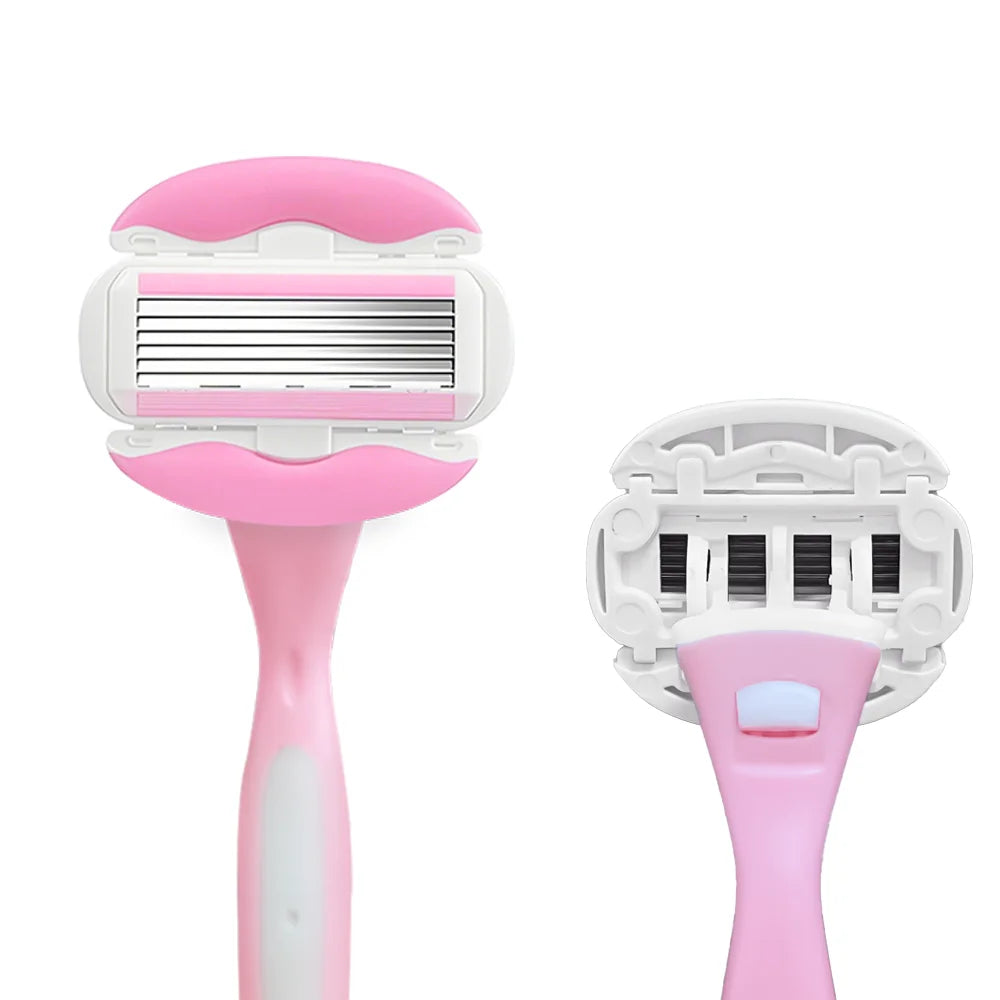 Maquinilla de afeitar de seguridad para mujer, utensilio para eliminar el vello Facial con tira de Aloe Vera, maquinillas de afeitar suaves para cara, brazos, piernas, manos, axilas, Bikini