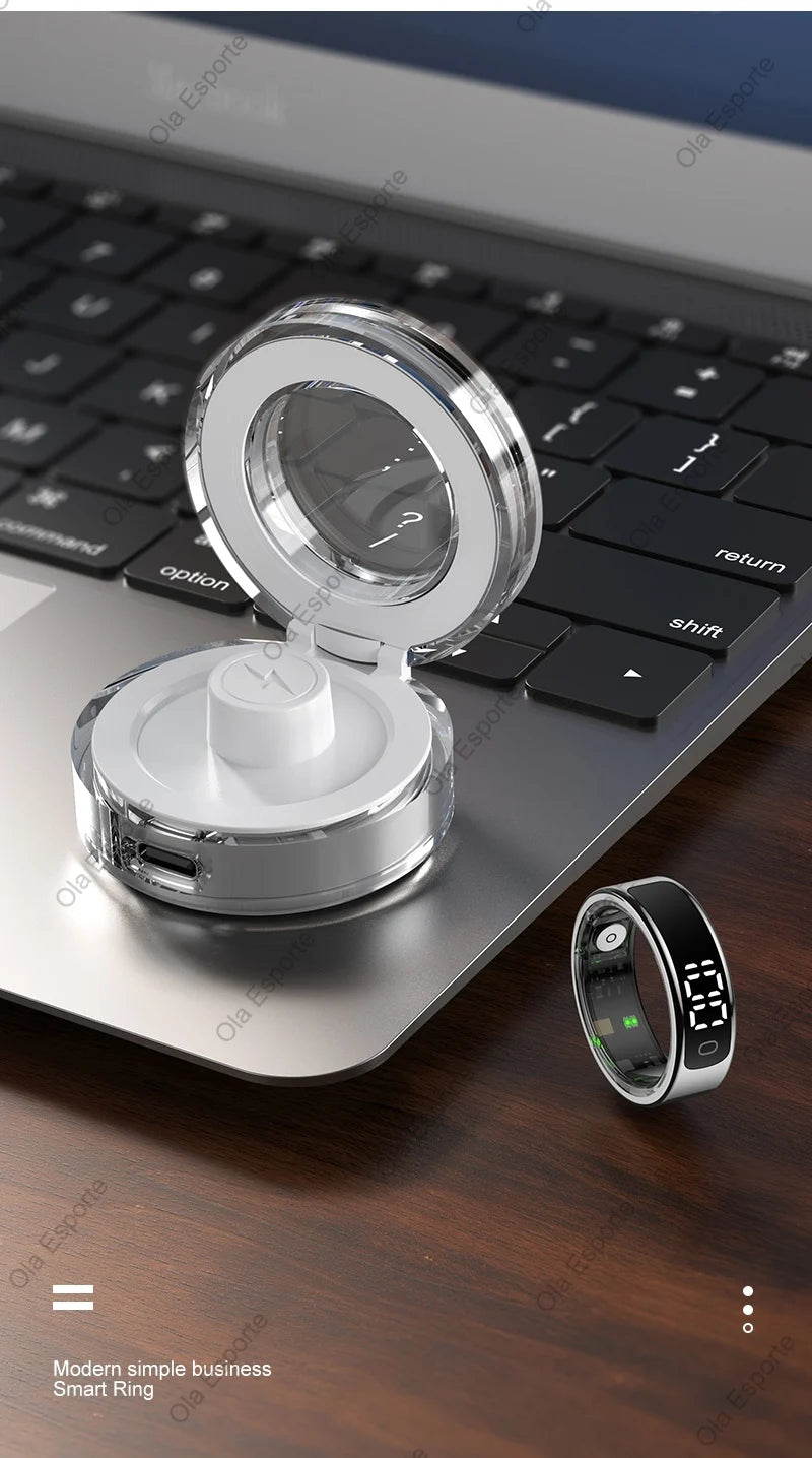 Anillo Inteligente Pantalla LED Monitor de Salud