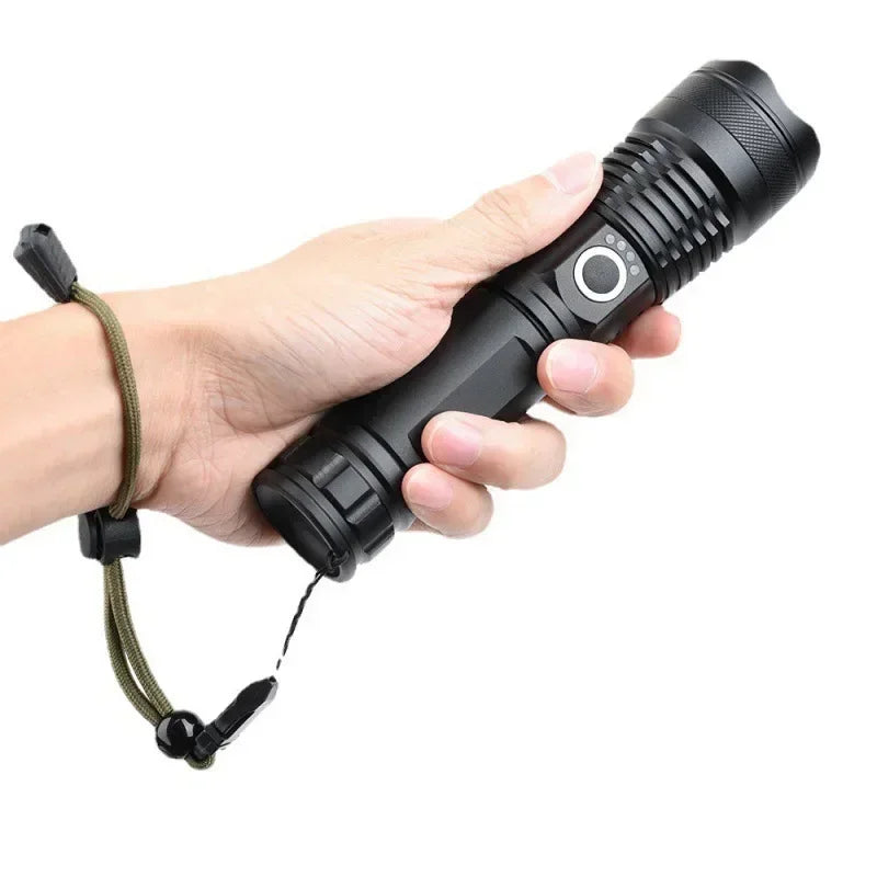 Linternas recargables, linterna táctica LED de alta potencia, linterna de caza portátil superbrillante para senderismo de emergencia