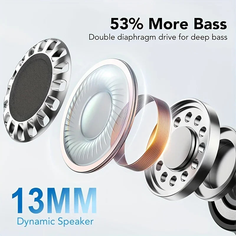 Auriculares Inalámbricos Bluetooth 5.3 ANC con Pantalla LED