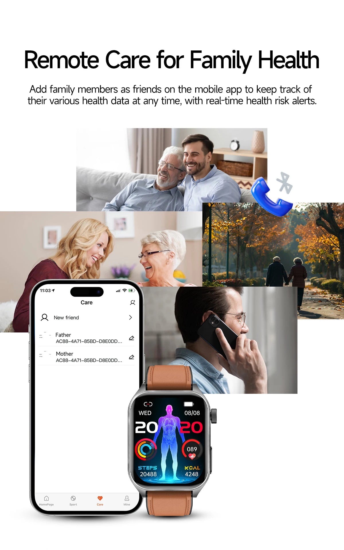 Reloj Inteligente Terapia Láser Monitor de Salud