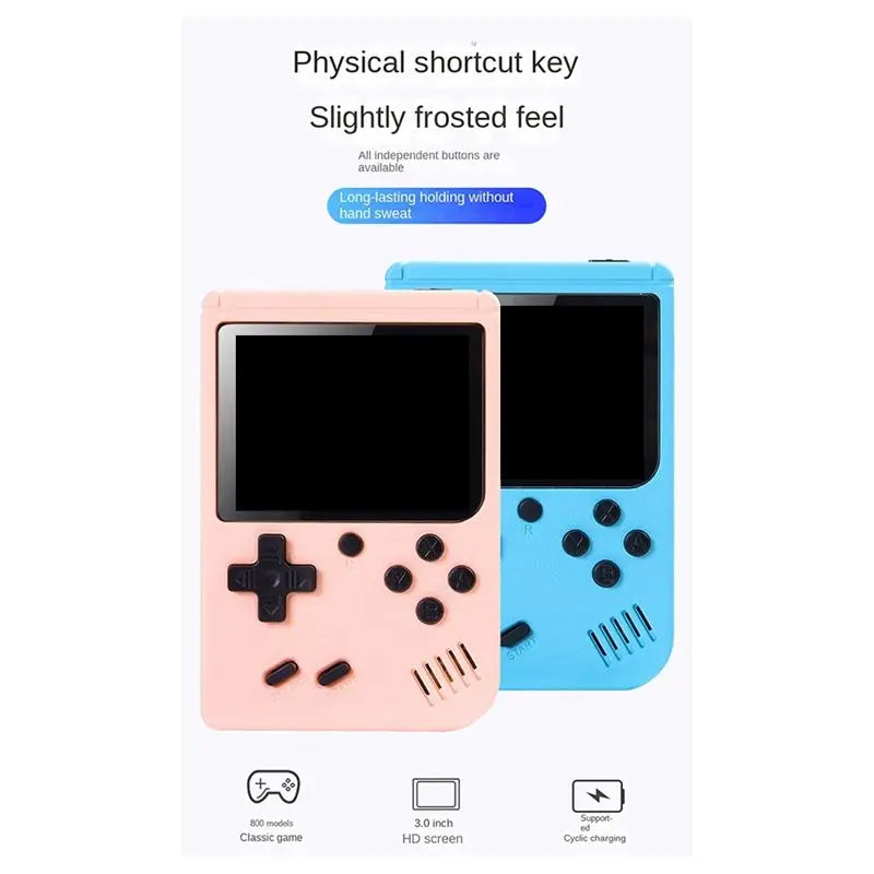 Consola de Videojuegos Retro Portátil, Pantalla LCD de 3.0 Pulgadas, 500 Juegos