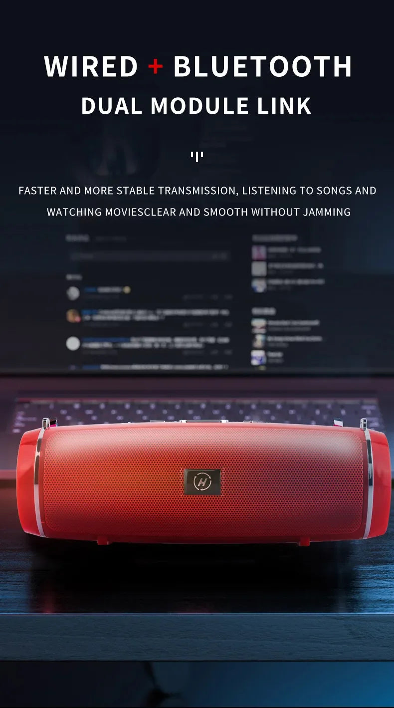 Parlante Bluetooth Portátil 200W Estéreo 3D con FM y TWS