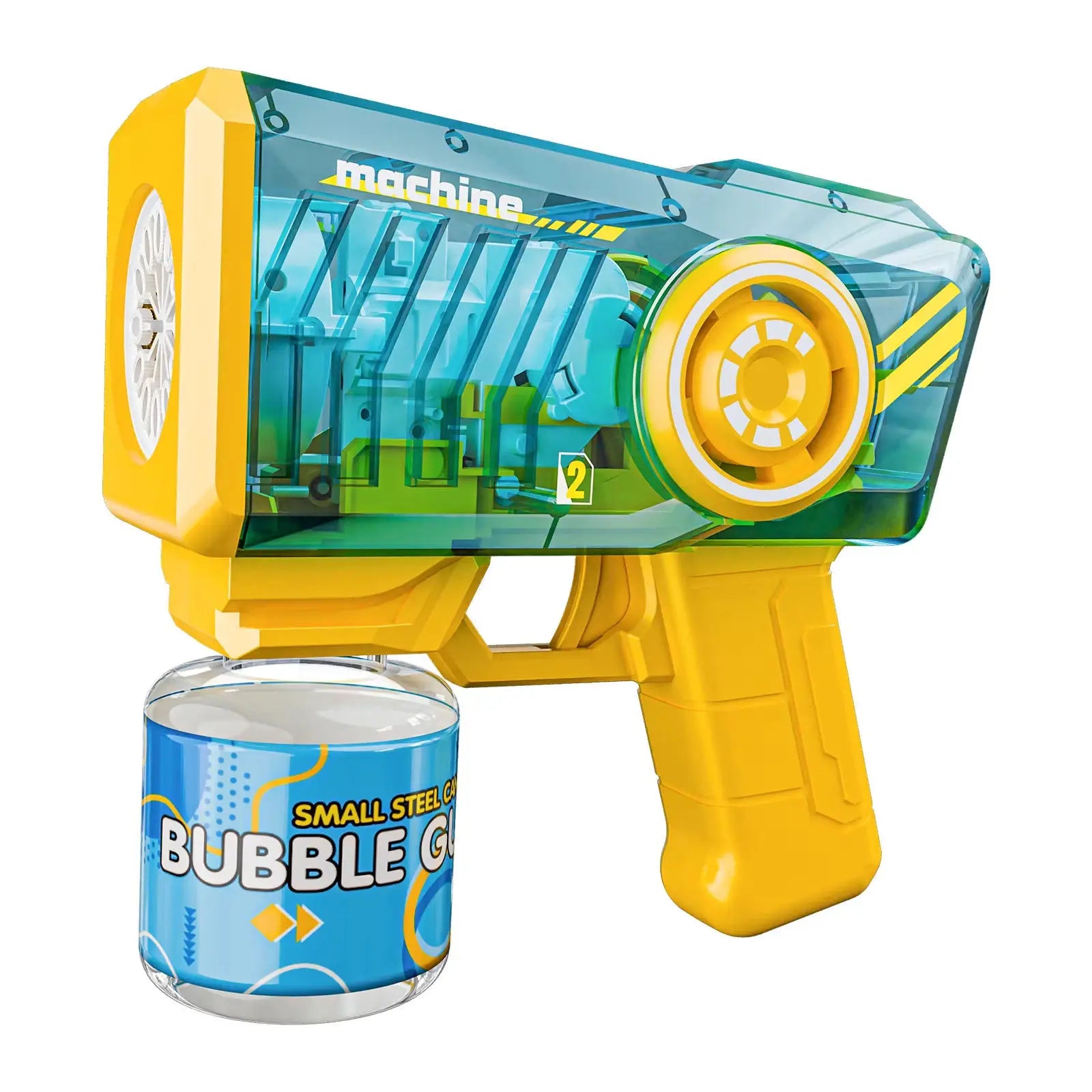 Pistola de Burbujas Eléctrica 12 Orificios con Luz LED