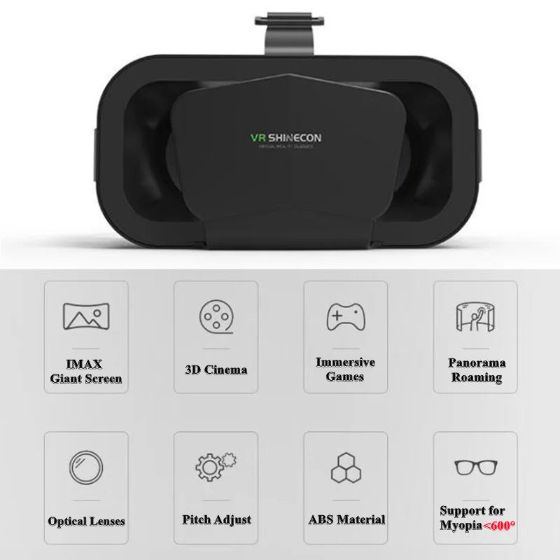 Shinecon Viar gafas de realidad Virtual VR auriculares dispositivo 3D casco gafas lentes para teléfono inteligente juego celular conjunto móvil
