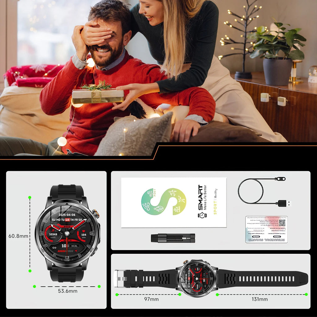2026 militar t-rex 3 reloj inteligente reloj de Fitness hombres 466*466 pantalla AMOLED 1000mAh batería linterna llamada impermeable Smartwatchs