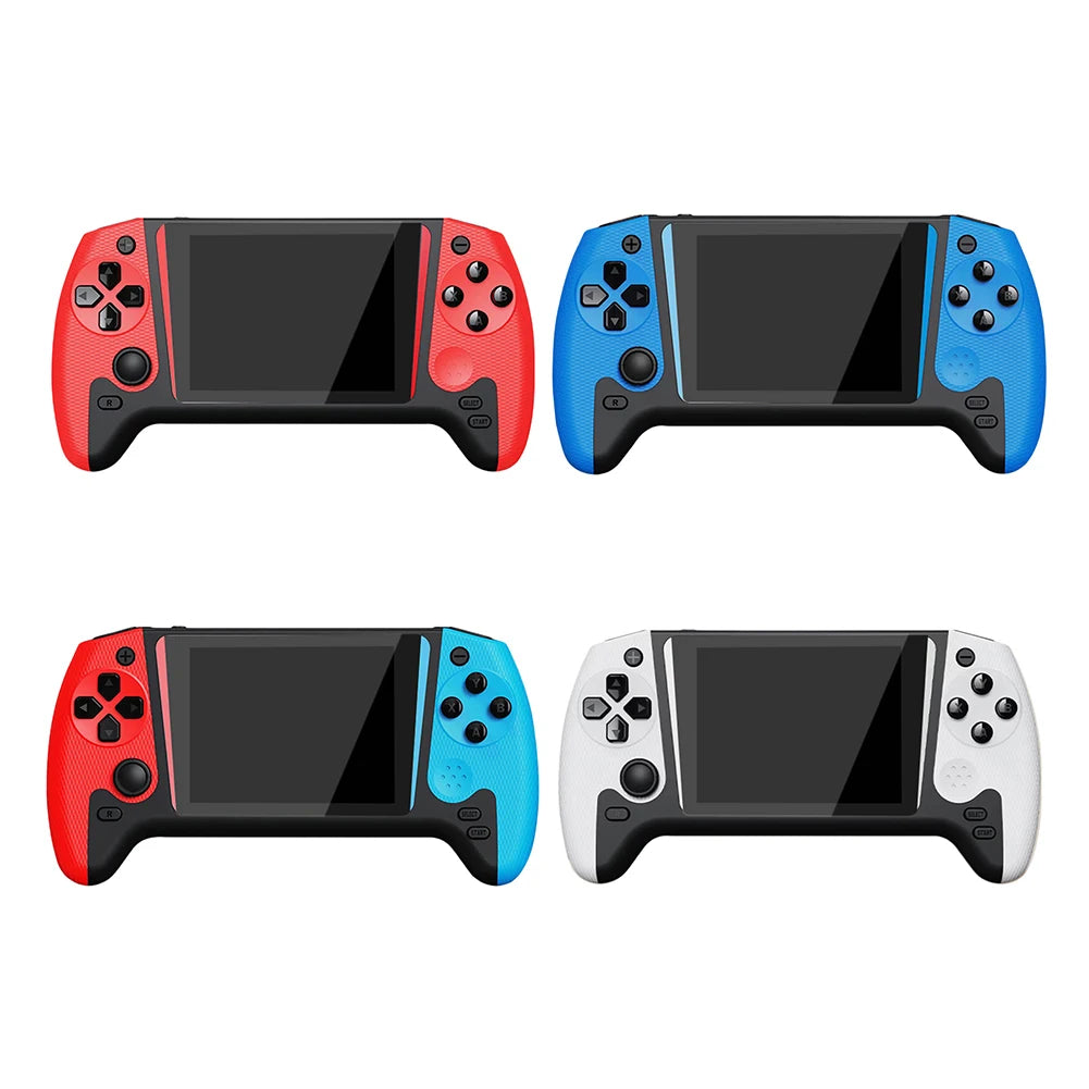 Consola de juegos con pantalla LCD de 3,5 pulgadas, 500 juegos integrados, consola de juegos portátil con conexión a TV, 1200mAh para niños y adultos, para un solo jugador
