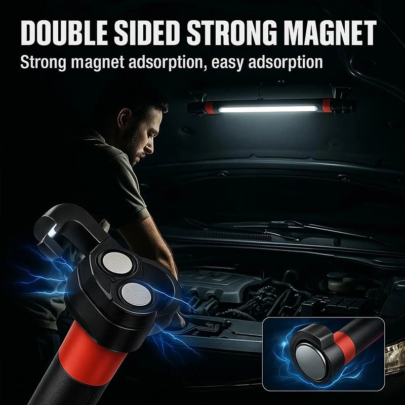 Luz de Trabajo LED Recargable Magnética para Garaje