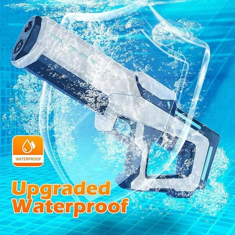 Pistolas de agua eléctricas para adultos, potente chorro de agua, succión automática, pistolas de agua, juguete de playa para verano, regalo para niños